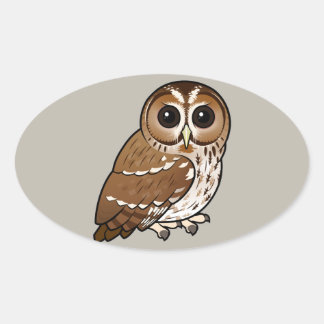 Adesivo Oval Birdorable Tawny Owl