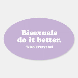 ADESIVO OVAL BISSEXUAIS FAZEM MELHOR
