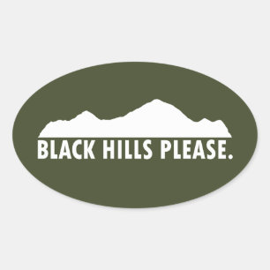 Adesivo Oval Black Hills por favor