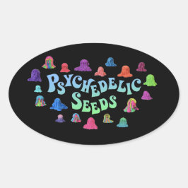 Adesivo Oval Blobs psicodélicos de Bex Ilsley (Stickerz)
