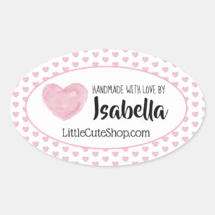 Adesivo Oval Blocos de Corações Bestiais