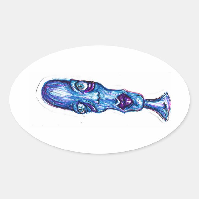 Adesivo Oval blues (Frente)