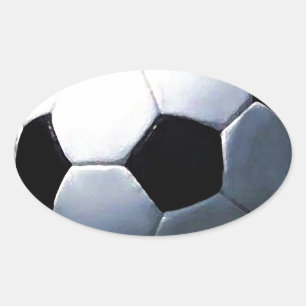 Adesivo Oval Bola de futebol