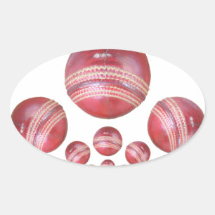 Adesivo Oval bolas de críquete pro