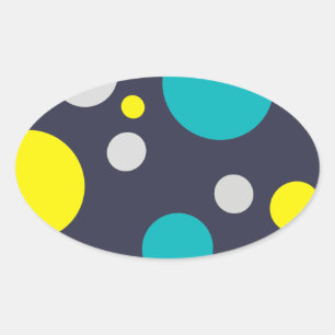 Adesivo Oval Bolhas Coloridas Sortudas