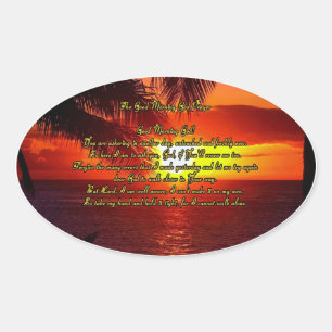 Adesivo Oval Bom dia, Deus reze para o palheiro