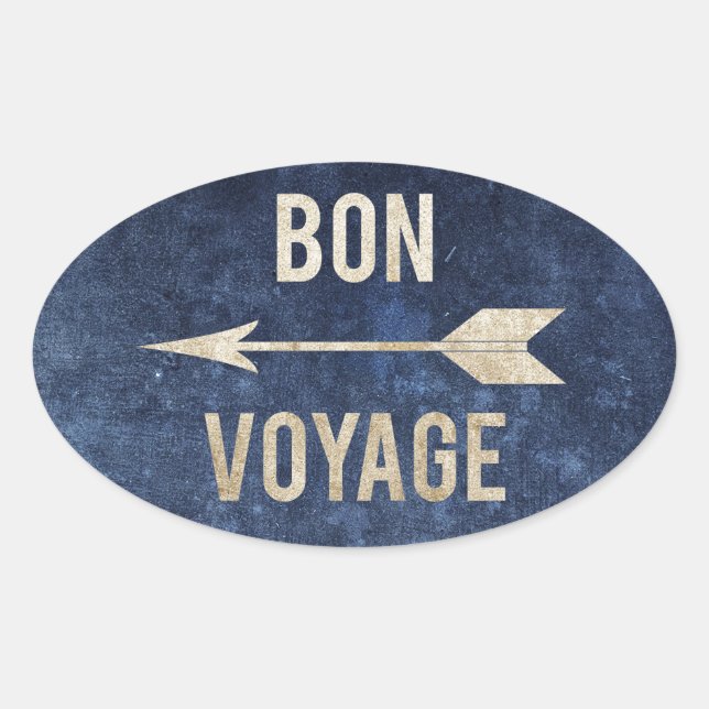 Adesivo Oval Bon Voyage (Frente)