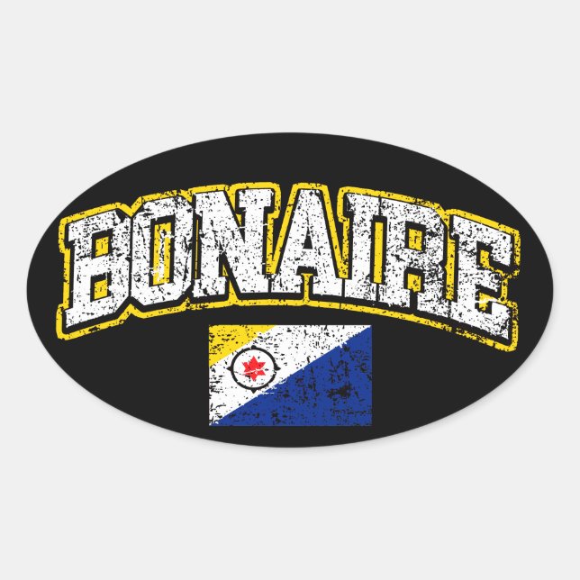 Adesivo Oval Bonaire Flag (Frente)