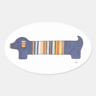 Adesivo Oval Bonita Dachshund Stickers-Dachshund#1 - Erin Brie 