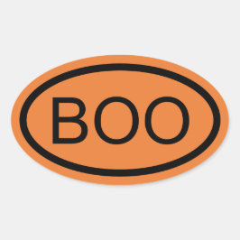 Adesivo Oval Boo Halloween