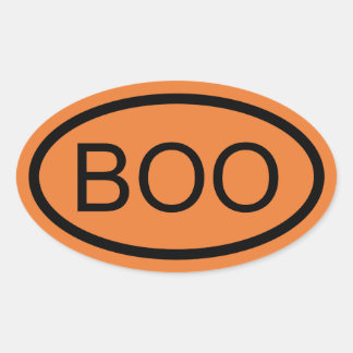 Adesivo Oval Boo Halloween Oval Sticker