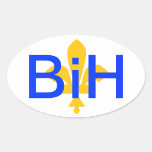 Adesivo Oval Bósnia - Herzegovina