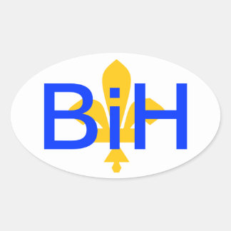 Adesivo Oval Bósnia-Herzegovina