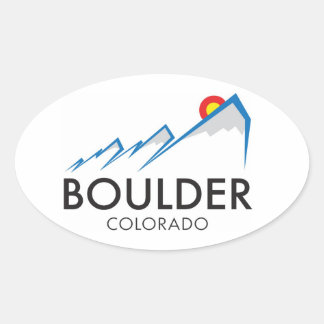 Adesivo Oval Boulder Colorado Sticker - Oval