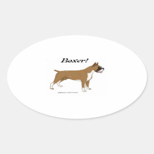 Adesivo Oval Boxer! Vinheta