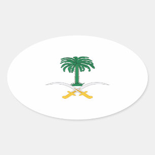 Adesivo Oval Brasão de Arábia Saudita