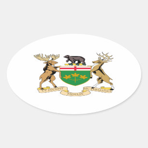 Adesivo Oval Brasão de Ontário (Canadá)