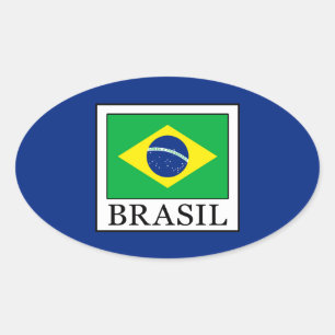 Adesivo Oval Brasil