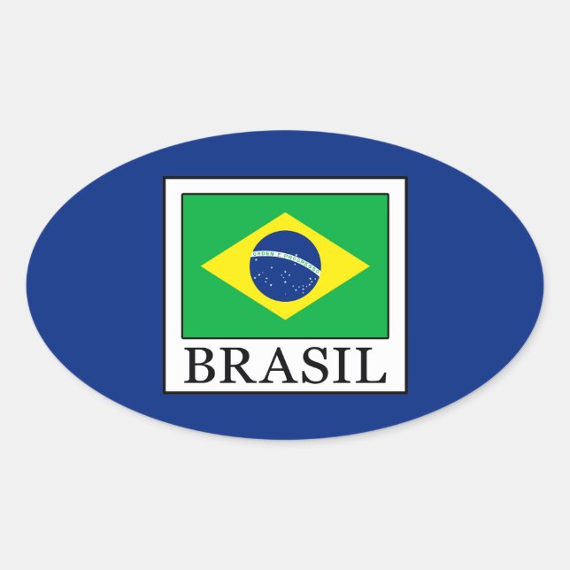 Adesivo Oval Brasil (Frente)