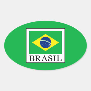 Adesivo Oval Brasil