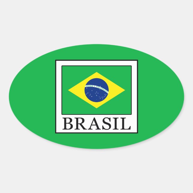 Adesivo Oval Brasil (Frente)