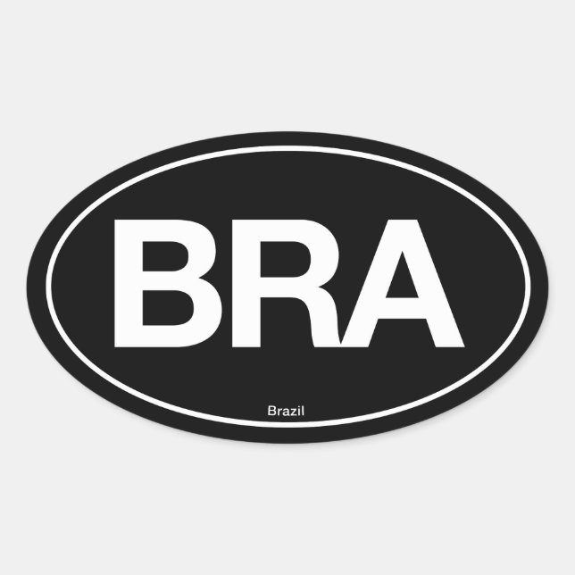 Adesivo Oval Brasil Oval (Frente)