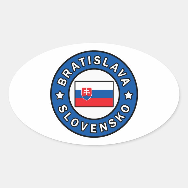 Adesivo Oval Bratislava Slovensko (Frente)
