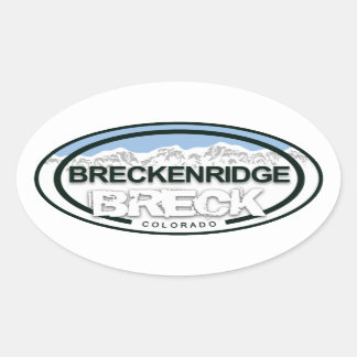 Adesivo Oval Breckenridge Colorado BRECK Rocky Mountain