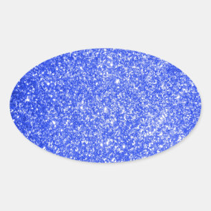 Adesivo Oval Brilho Azul