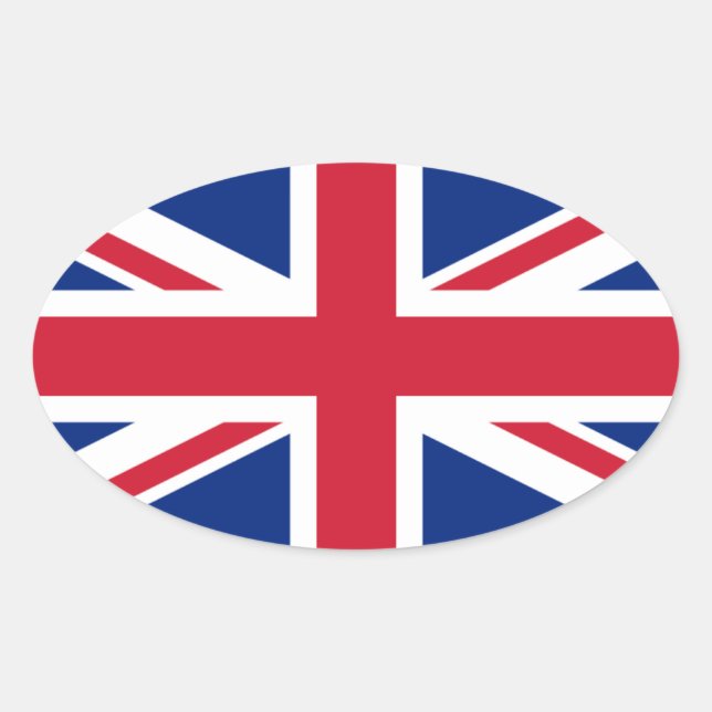Adesivo Oval British Flag, Flag, Norte Ireland (Frente)