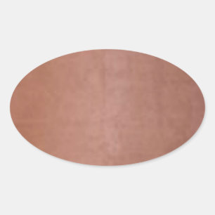 Adesivo Oval Brown de cobre dourado liso