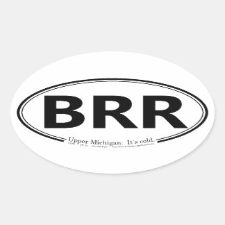 Adesivo Oval BRR UP Michigan European Style Tax Sticker