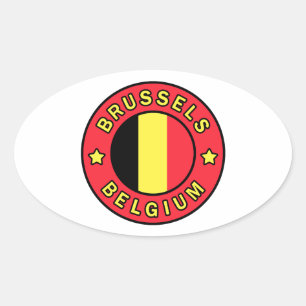 Adesivo Oval Bruxelas Bélgica