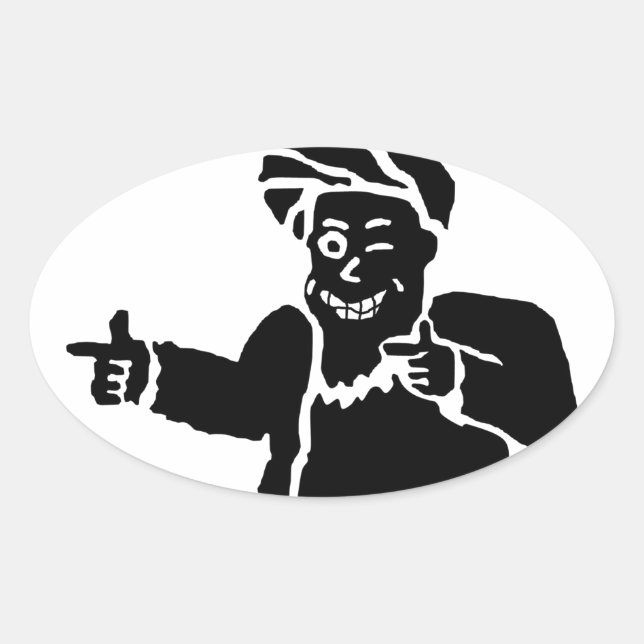 Adesivo Oval Buddy Muj Sticker (Frente)