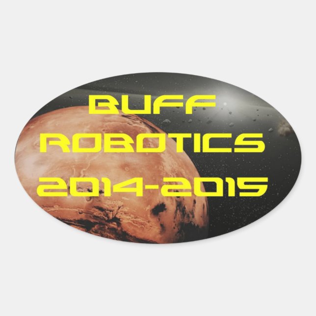 Adesivo Oval Buff Robotics Sticker (Frente)