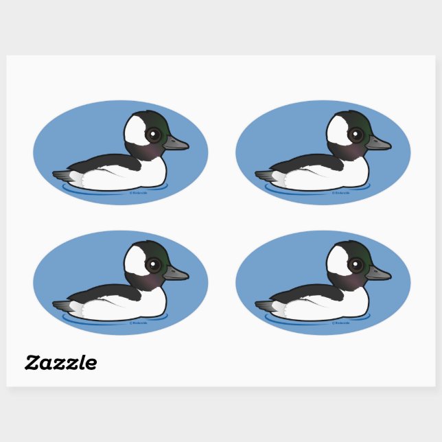 Adesivo Oval Bufflehead (Folha)