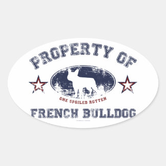Adesivo Oval Buldogue francês