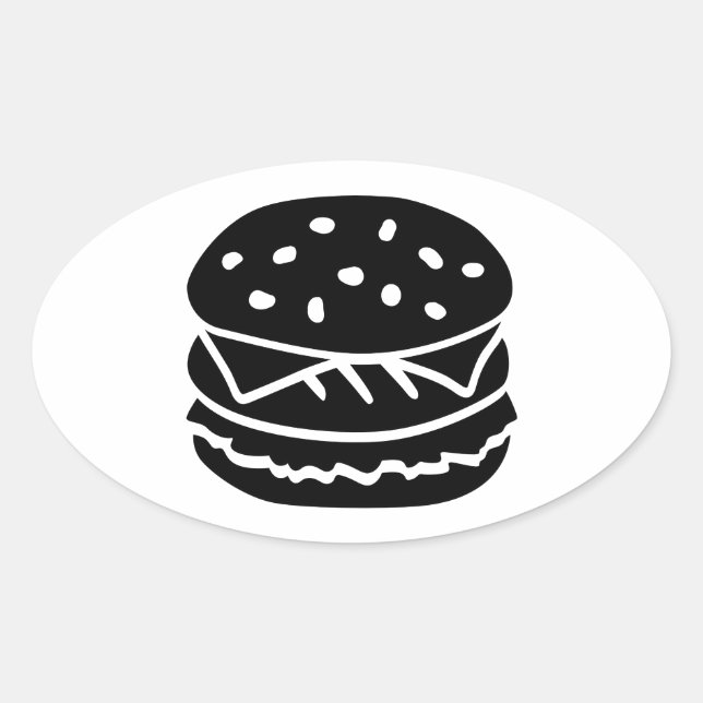 Adesivo Oval Burger (Frente)