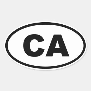 Adesivo Oval CA Califórnia