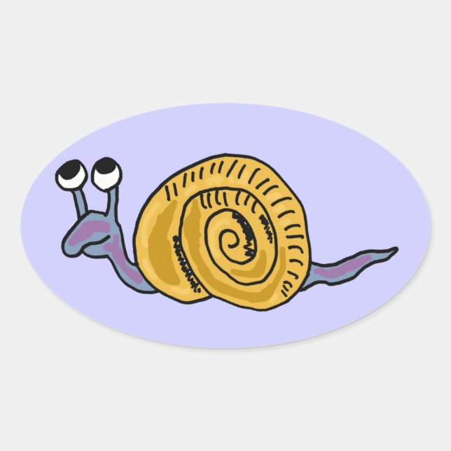 Adesivo Oval CA - Cartoon Engraçado Vinhetas Oval (Frente)