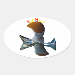 Adesivo Oval Cabeça de Ovo Designs Quirky