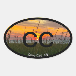 Adesivo Oval Cabo Cod Euro Sticker
