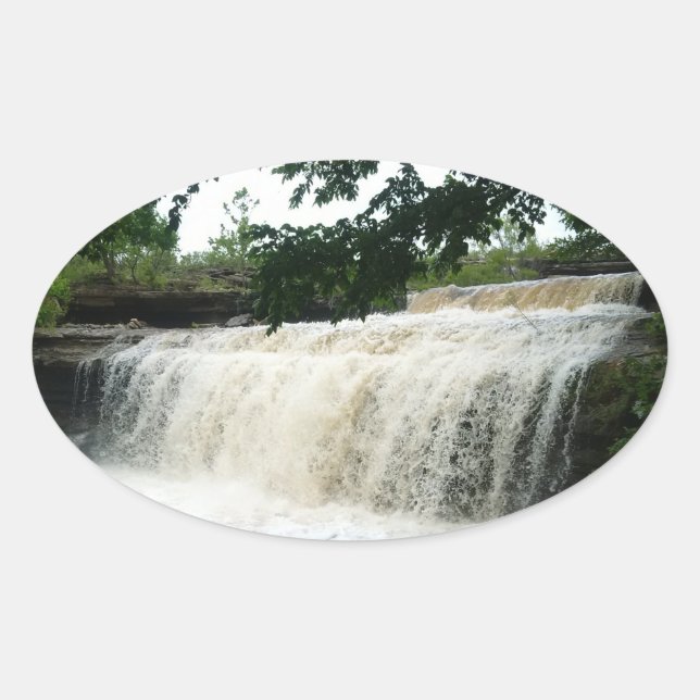 Adesivo Oval Cachoeira  (Frente)