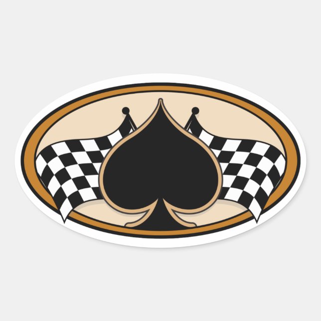 Adesivo Oval Cafe Racer / Motocicleta (Frente)