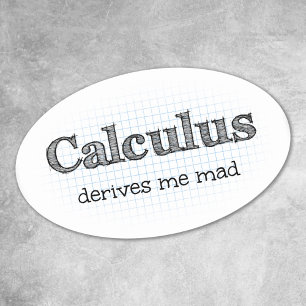 Adesivo Oval Calcula Deriva-Me Os Padrões De Humor De Matemátic