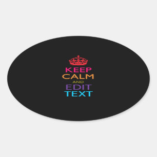 Adesivo Oval CALMA DE MANUTENÇÃO Personalizada E Editar Multi