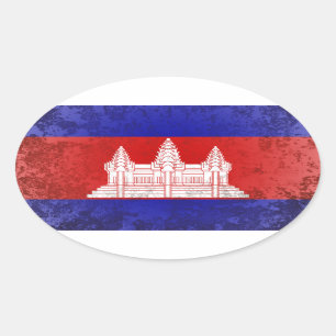 Adesivo Oval Cambodia