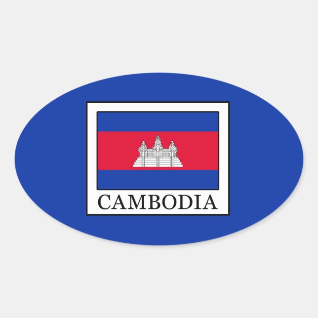 Adesivo Oval Camboja (Frente)