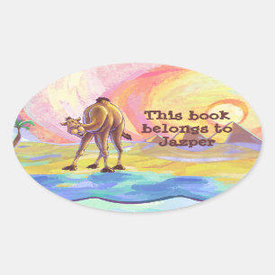 Adesivo Oval Camel Stationery