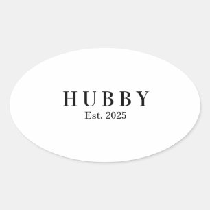 Adesivo Oval Camisa personalizada para o aniversário do marido